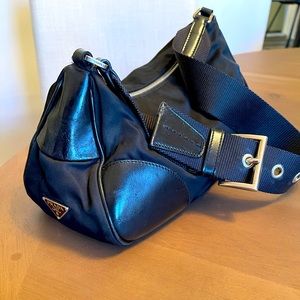 Prada leather & nylon shoulder bag
